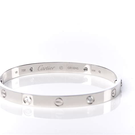 cartier love bracelet in18k white gold